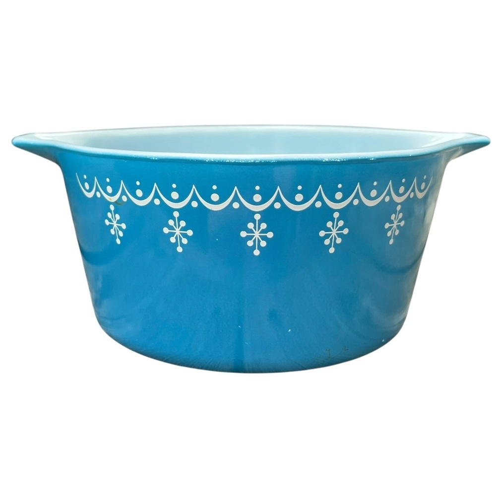 Pyrex Snowflake Garland #473 Casserole 1 Quart Bowl No Lid